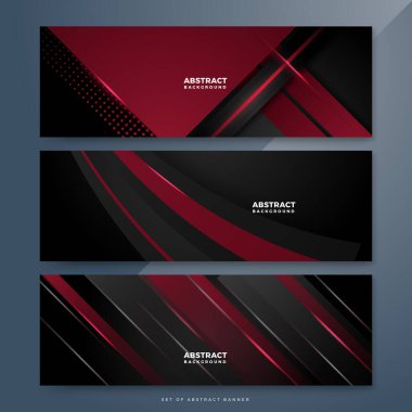 Soyut siyah ve kırmızı tasarım afiş arkaplanı