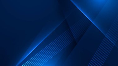 Dinamik ve soyut mavi arkaplan posteri. teknoloji ağı Vektör illüstrasyonu.