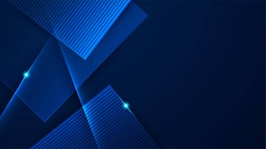 Dinamik ve soyut mavi arkaplan posteri. teknoloji ağı Vektör illüstrasyonu.