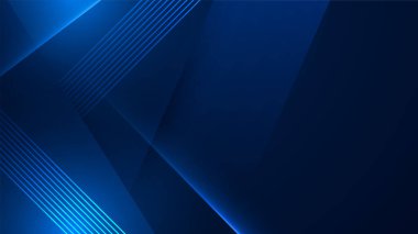 Dinamik ve soyut mavi arkaplan posteri. teknoloji ağı Vektör illüstrasyonu.