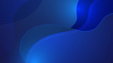 Sunum tasarımı için minimalist konsept tasarımlı mavi arkaplan