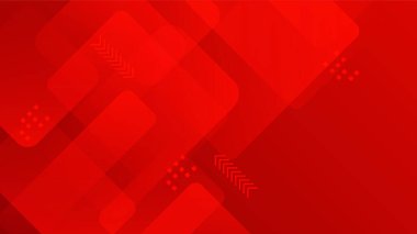 Renkli gradyan arkaplan ile dinamik kırmızı geometrik