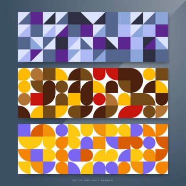 Düz mozaik desen tasarım afişi arkaplanı