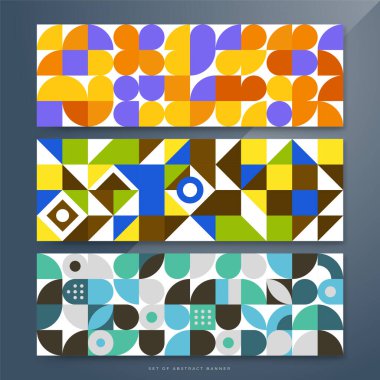 Düz mozaik desen tasarım afişi arkaplanı