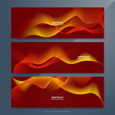 Teknoloji sunumu için asgari soyut arkaplan. Soyut lüks parlayan çizgiler koyu kırmızı arka planda üst üste binmiş. Modern gradyan dalga çizgileri. Gelecekçi teknoloji konsepti.