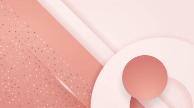 Parlak altın çizgileri ve tanıtım metinleri için boş alanı olan lüks modern pembe arkaplan