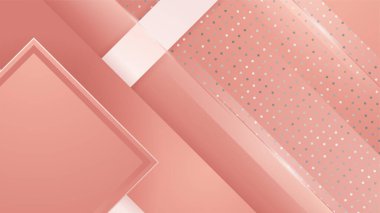 Parlak altın çizgileri ve tanıtım metinleri için boş alanı olan lüks modern pembe arkaplan