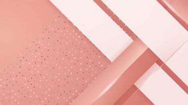 Parlak altın çizgileri ve tanıtım metinleri için boş alanı olan lüks modern pembe arkaplan