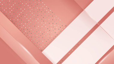 Parlak altın çizgileri ve tanıtım metinleri için boş alanı olan lüks modern pembe arkaplan