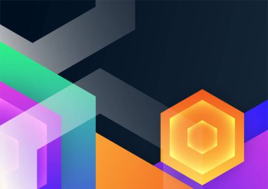 Soyut renkli geometrik vektör gradyan arkaplan