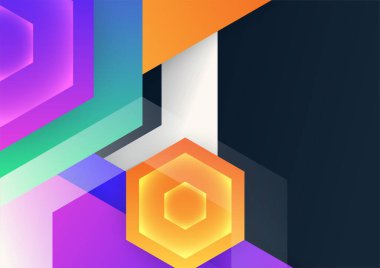 Soyut renkli geometrik vektör gradyan arkaplan