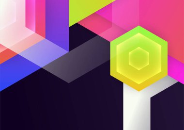 Soyut renkli geometrik vektör gradyan arkaplan