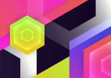 Soyut renkli geometrik vektör gradyan arkaplan