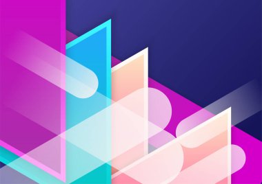 Soyut renkli geometrik vektör gradyan arkaplan