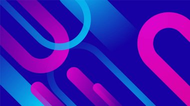 Mavi ve pembe renk eğimli soyut teknoloji arka planı. Yüksek teknoloji bilgisayar dijital teknoloji konsepti. Soyut teknoloji iletişim vektörü çizimi.