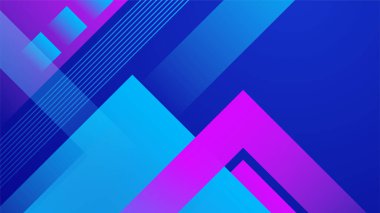 Minimum geometrik soyut mavi ve pembe arkaplan. Çember ve çizgi tasarımı. Duvar kağıdı, afiş, arkaplan veya iniş için moda tekno iş şablonu