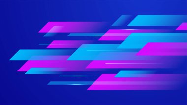 Minimum geometrik soyut mavi ve pembe arkaplan. Çember ve çizgi tasarımı. Duvar kağıdı, afiş, arkaplan veya iniş için moda tekno iş şablonu