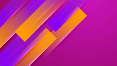 Geometrik dinamik şekilli modern soyut mor ve turuncu gradyan. Vektör illüstrasyonu soyut grafik tasarım sancak modeli sunum arkaplan şablonu.