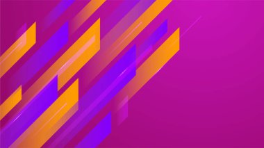 Geometrik dinamik şekilli modern soyut mor ve turuncu gradyan. Vektör illüstrasyonu soyut grafik tasarım sancak modeli sunum arkaplan şablonu.