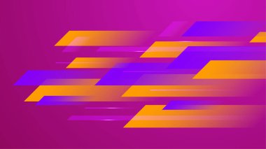 Geometrik dinamik şekilli modern soyut mor ve turuncu gradyan. Vektör illüstrasyonu soyut grafik tasarım sancak modeli sunum arkaplan şablonu.