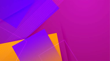 Geometrik dinamik şekilli modern soyut mor ve turuncu gradyan. Vektör illüstrasyonu soyut grafik tasarım sancak modeli sunum arkaplan şablonu.
