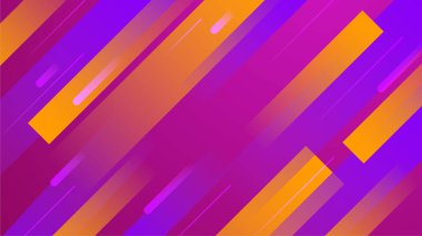 Geometrik dinamik şekilli modern soyut mor ve turuncu gradyan. Vektör illüstrasyonu soyut grafik tasarım sancak modeli sunum arkaplan şablonu.