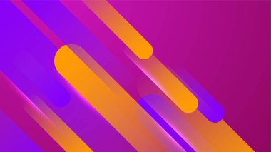 Geometrik dinamik şekilli modern soyut mor ve turuncu gradyan. Vektör illüstrasyonu soyut grafik tasarım sancak modeli sunum arkaplan şablonu.