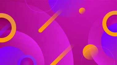 Geometrik dinamik şekilli modern soyut mor ve turuncu gradyan. Vektör illüstrasyonu soyut grafik tasarım sancak modeli sunum arkaplan şablonu.