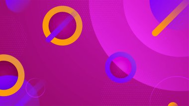 Geometrik dinamik şekilli modern soyut mor ve turuncu gradyan. Vektör illüstrasyonu soyut grafik tasarım sancak modeli sunum arkaplan şablonu.