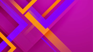 Geometrik dinamik şekilli modern soyut mor ve turuncu gradyan. Vektör illüstrasyonu soyut grafik tasarım sancak modeli sunum arkaplan şablonu.