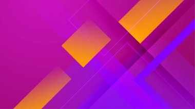 Geometrik dinamik şekilli modern soyut mor ve turuncu gradyan. Vektör illüstrasyonu soyut grafik tasarım sancak modeli sunum arkaplan şablonu.