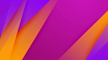 Geometrik dinamik şekilli modern soyut mor ve turuncu gradyan. Vektör illüstrasyonu soyut grafik tasarım sancak modeli sunum arkaplan şablonu.