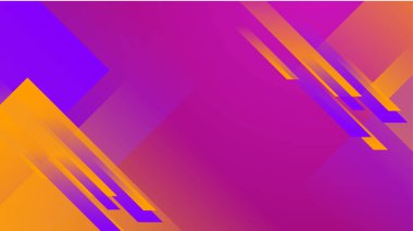 Geometrik dinamik şekilli modern soyut mor ve turuncu gradyan. Vektör illüstrasyonu soyut grafik tasarım sancak modeli sunum arkaplan şablonu.