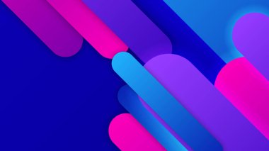 Geometrik dinamik şekiller ve spor hız elementi ile soyut mavi ve pembe gradyan. Teknoloji geçmişi, yüksek teknoloji, spor için tasarım