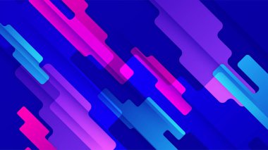 Geometrik dinamik şekiller ve spor hız elementi ile soyut mavi ve pembe gradyan. Teknoloji geçmişi, yüksek teknoloji, spor için tasarım