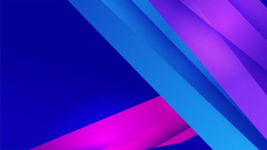 Soyut teknoloji fütüristik mavi ve pembe neon renkli geometrik oklar hareket arkaplanını şekillendirir