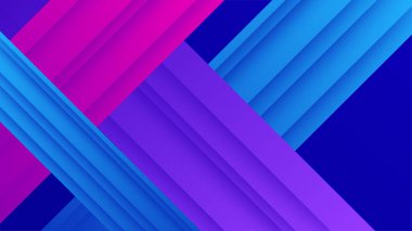 Geometrik dinamik şekiller ve spor hız elementi ile soyut mavi ve pembe gradyan. Teknoloji geçmişi, yüksek teknoloji, spor için tasarım