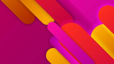 Pembe ve turuncu renkli modern trend viva magenta 2023 arkaplan. Vektör illüstrasyonu soyut grafik tasarım sancak modeli sunum arkaplan şablonu.