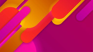 Pembe ve turuncu renkli modern trend viva magenta 2023 arkaplan. Vektör illüstrasyonu soyut grafik tasarım sancak modeli sunum arkaplan şablonu.