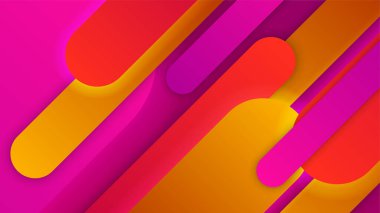 Pembe ve turuncu renkli modern trend viva magenta 2023 arkaplan. Vektör illüstrasyonu soyut grafik tasarım sancak modeli sunum arkaplan şablonu.