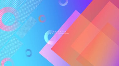 İş sunumu tasarım şablonu için soyut renkli arkaplan mavi pembe turuncu ve mor renk kombinasyonlu