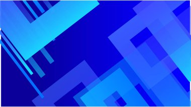 Soyut geometrik elementlere sahip mavi arkaplan