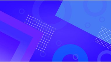 Soyut geometrik elementlere sahip mavi arkaplan