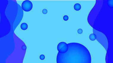 Soyut geometrik elementlere sahip mavi arkaplan