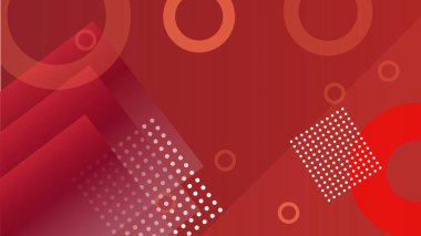 Soyut geometrik dekorasyon elementleriyle turuncu sarı arkaplan