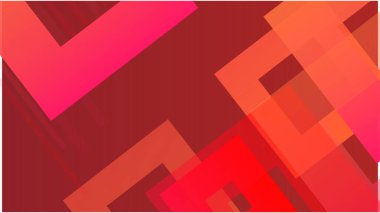 Soyut geometrik dekorasyon elementleriyle turuncu sarı arkaplan