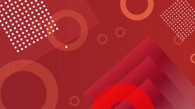 Soyut geometrik dekorasyon elementleriyle turuncu sarı arkaplan