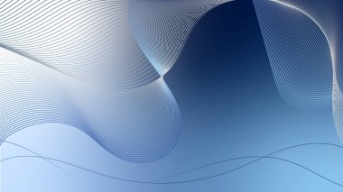 Eğri dalga çizgisine sahip soyut mavi arkaplan