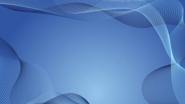 Eğri dalga çizgisine sahip soyut mavi arkaplan