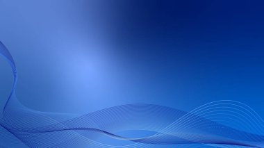 Eğri dalga çizgisine sahip soyut mavi arkaplan
